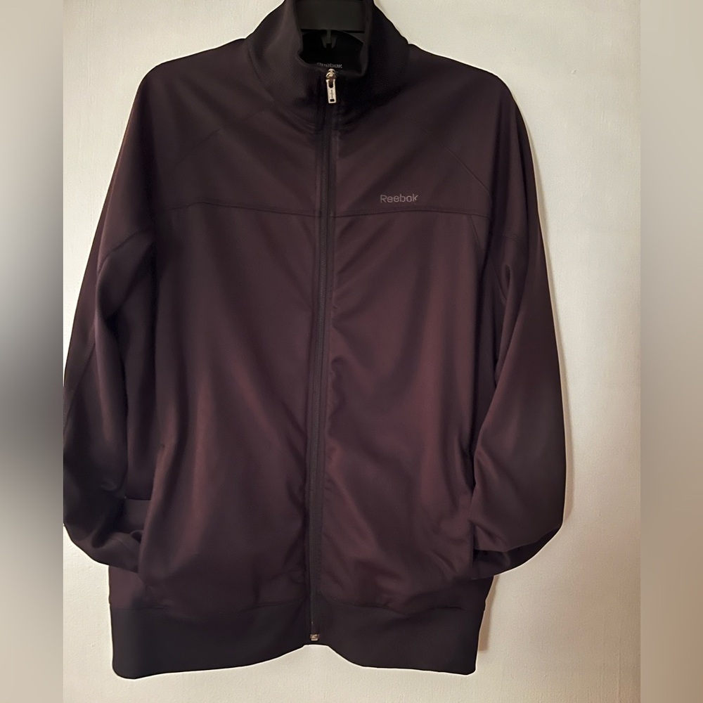 Reebok Black Lightweight Jacket With Front Zipper